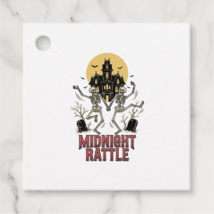 Étiquettes Cadeau Squelette dansant Halloween Manoir hanté Vintage G