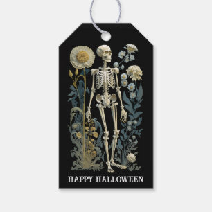 Étiquettes-cadeau Squelette Lunatique Halloween Botanique Sombre e