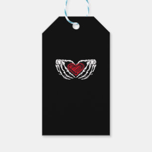 Étiquettes-cadeau Squelette Mains Avec Coeur Classique