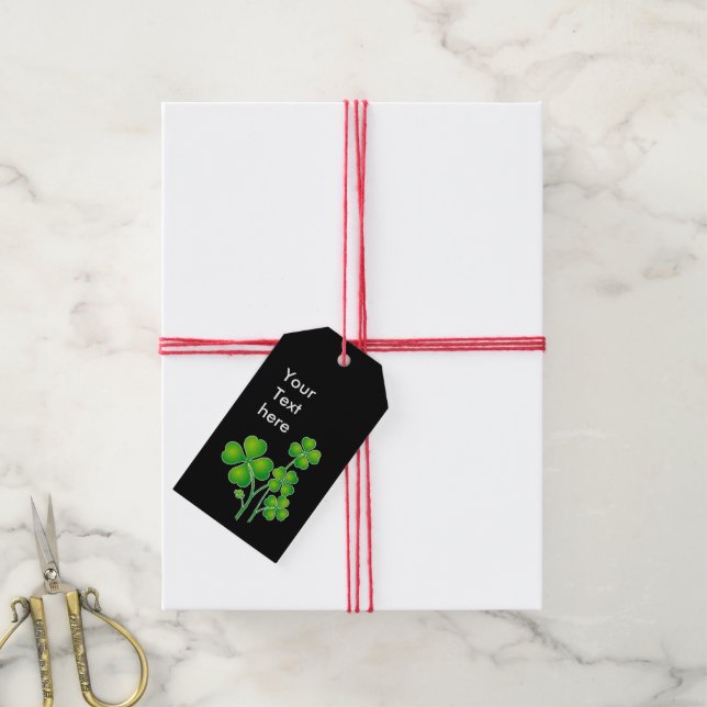 Étiquettes-cadeau St. Patrick's Day Clover + vos idées (Avec de la ficelle)