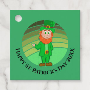 Étiquettes Cadeau St. Patrick's Day Distressed Irish Leprechaun