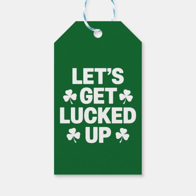 Étiquettes-cadeau St Patrick's Day Faisons chanceler Irlandais Clove (Dos)