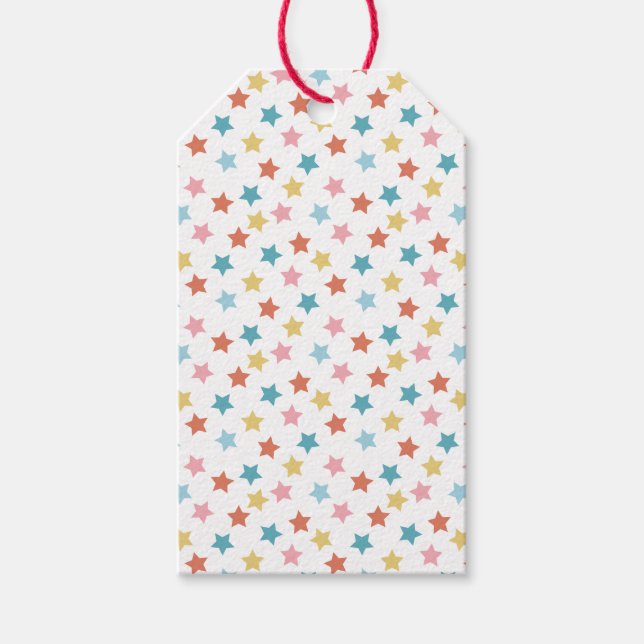 Étiquettes-cadeau Star Confetti (Rétro) (Devant)