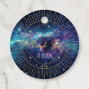 Étiquettes Cadeau Starburst céleste Galaxy Merci Favor