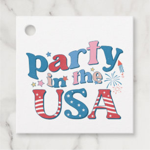 Étiquettes Cadeau Sticker Carré Patriotique Aux Etats-Unis