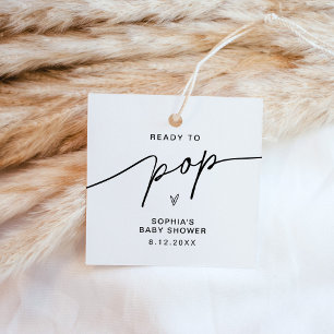 Étiquettes Cadeau Sticker Favour EVERLEIGH Baby shower Popcorn