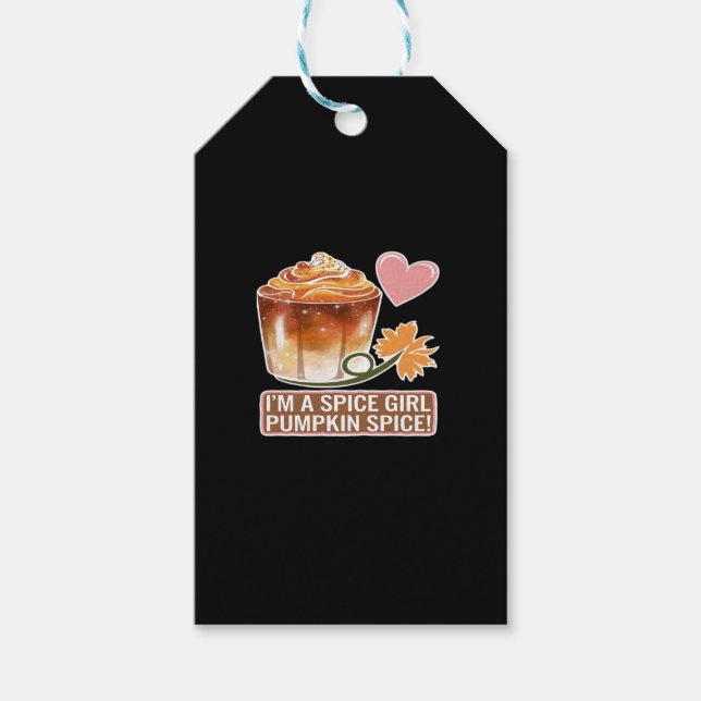 Étiquettes-cadeau Sticker Latte Fille épice citrouille (Devant)