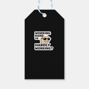 Étiquettes-cadeau Sticker Mème Drôle Travaillant Dur Ou Difficile