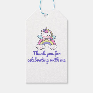 Étiquettes-cadeau Sticker rond de la fête Unicorn