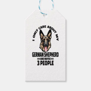 Étiquettes-cadeau Stickers Berger Allemand - Je Ne Me Soucie Que De