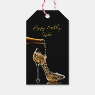 Étiquettes-cadeau Stiletto et vin mousseux