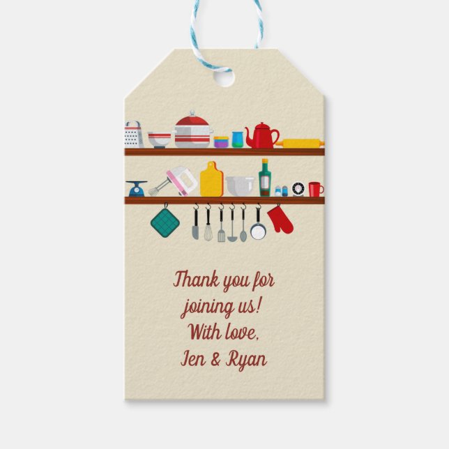 Étiquettes-cadeau Stock rétro le Merci de cuisine (Devant)