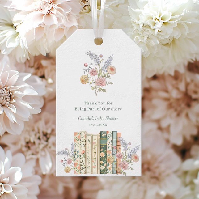 Étiquettes-cadeau Storybook Baby Shower (Storybook Baby Shower Favor Tag)