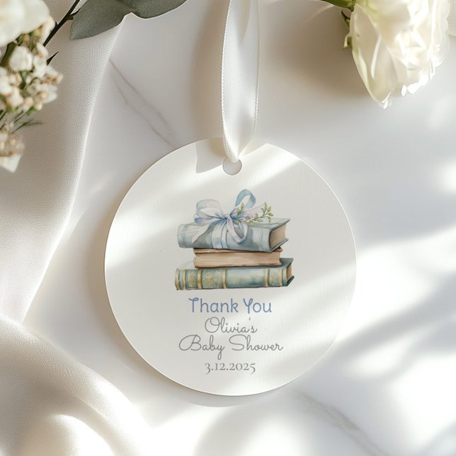 Étiquettes Cadeau Storybook Nouveau Chapitre Bleu Merci (Créateur téléchargé)