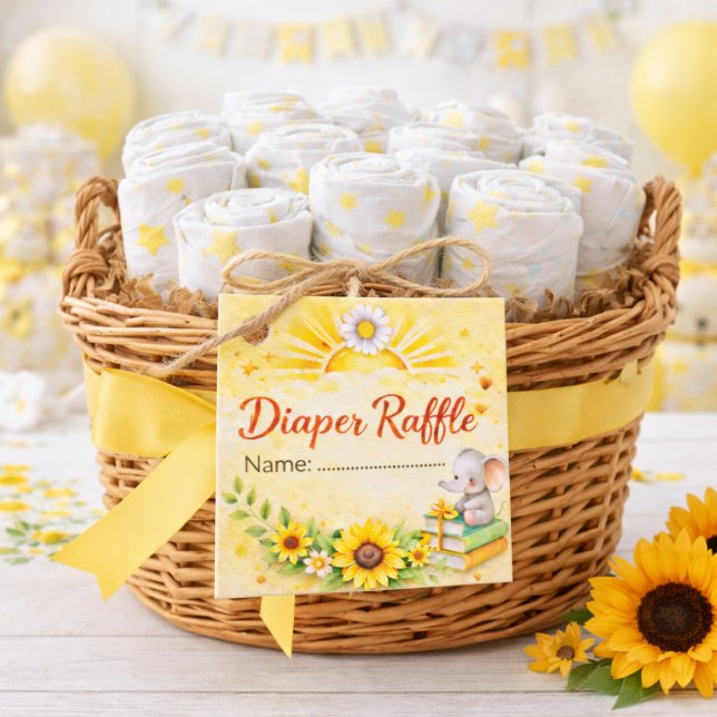 Étiquettes Cadeau Style d'activité Bébé Soleil Doré (Créateur téléchargé)