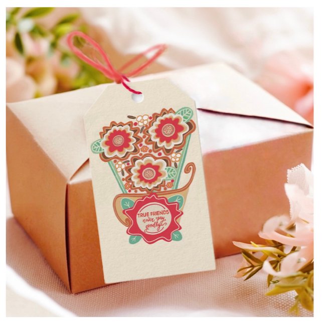 Étiquettes-cadeau Style de design floral unique (Créateur téléchargé)
