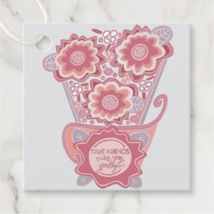 Étiquettes Cadeau Style de design floral unique