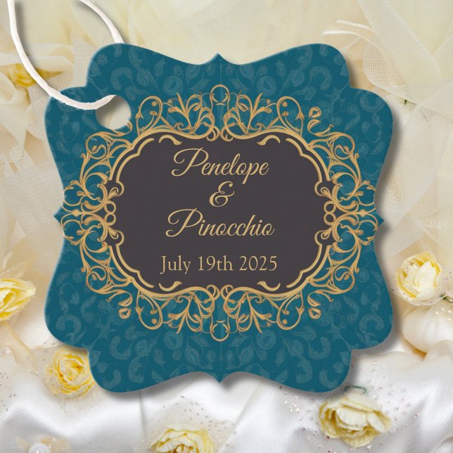 Étiquettes Cadeau Style élégant mariage Regencycore (Créateur téléchargé)