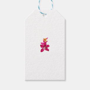 Étiquettes-cadeau Style floral, ArtyClick Crimson, Or léger