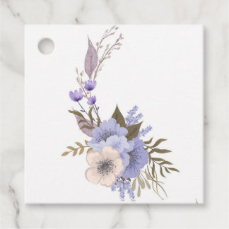 Étiquettes Cadeau Style floral de boutique violet
