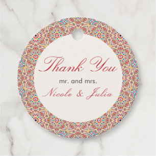 Étiquettes Cadeau Style géométrique Étincelles Mariage métallique en