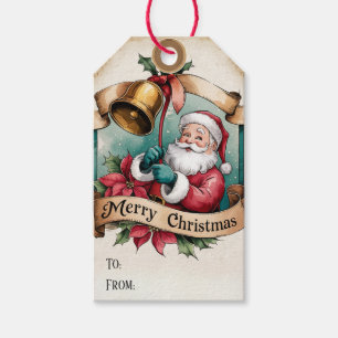 Étiquettes-cadeau Style vintage à partir de Noël Père Noël