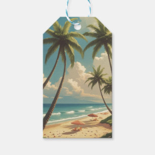 Étiquettes-cadeau Style Vintage Aloha de voyage hawaïen d'Hawaï