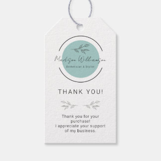 Étiquettes-cadeau Styliste Esthétique moderne Spa Merci client