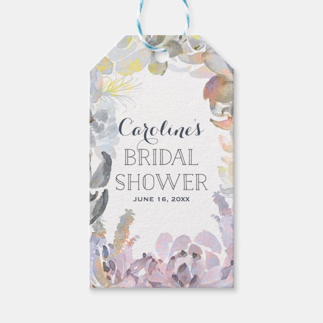 Étiquettes-cadeau Succulents d'eau | Balise cadeau (Devant)