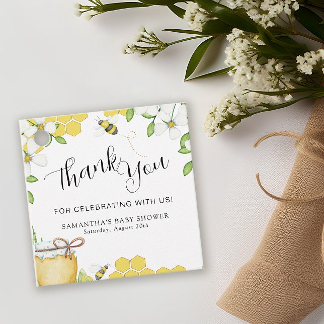 Étiquettes Cadeau Sucré comme peut être Baby shower de miel Merci (Créateur téléchargé)