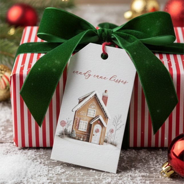 Étiquettes-cadeau Sucre de canne Baisers pain d'épices Maison cadeau (Créateur téléchargé)