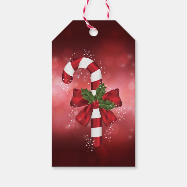 Étiquettes-cadeau Sucre de canne Rouge Sur Un Arrière - plan Red Bok (Devant)