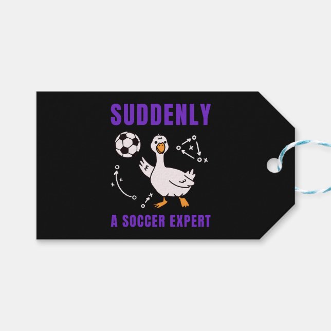 Étiquettes-cadeau Suddenly a soccer expert (Devant (Horizontal))