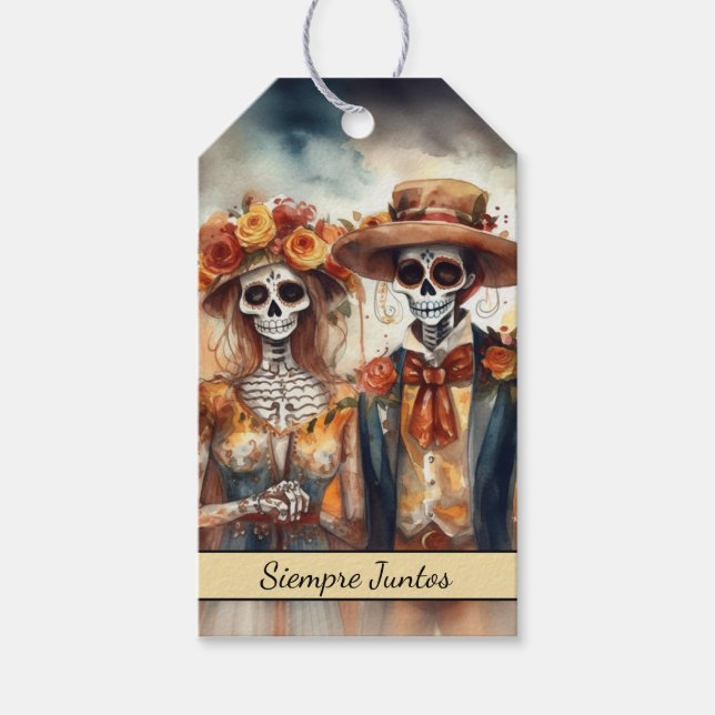 Étiquettes-cadeau Sugar Skull Chérie, sur mesure (Devant)