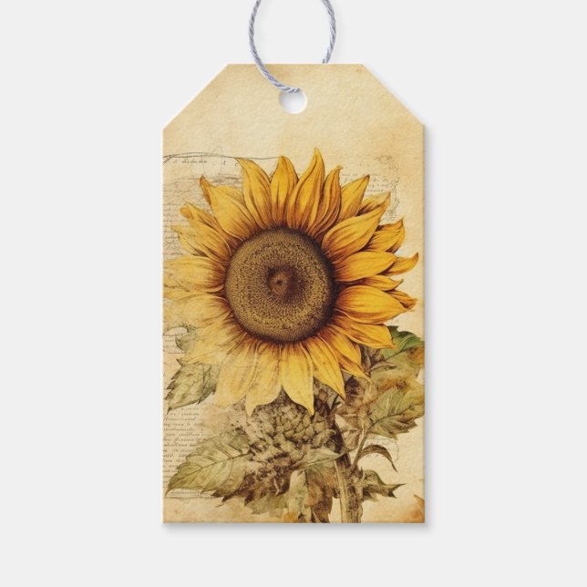 Étiquettes-cadeau Sunflower (Devant)