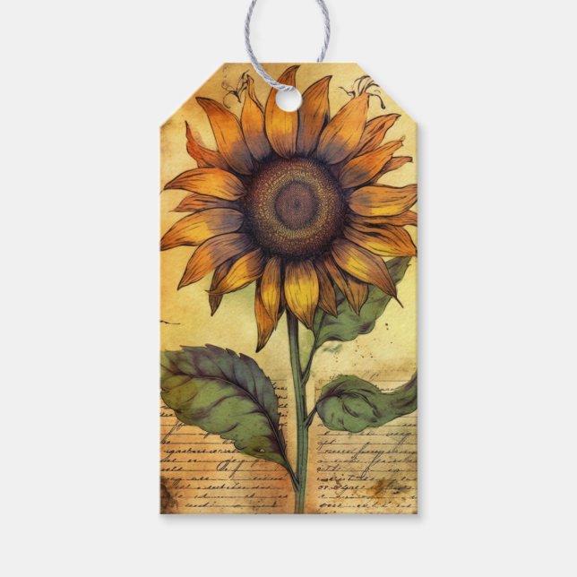 Étiquettes-cadeau Sunflower (Devant)