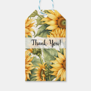 Étiquettes-cadeau Sunflowers Art Motif Design Tags Cadeaux personnal