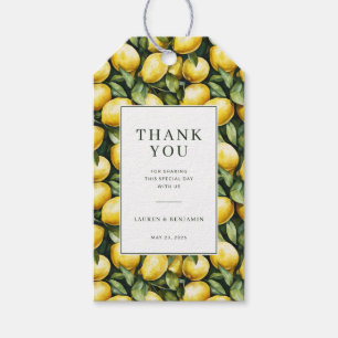 Étiquettes-cadeau Sunny Lemon Mariage