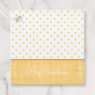 Étiquettes Cadeau Sunny Linen Jaune À petits pois heureux Hey Sunshi
