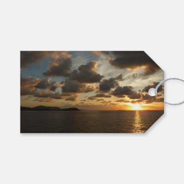 Étiquettes-cadeau Sunrise aux îles Virgin (Devant (Horizontal))