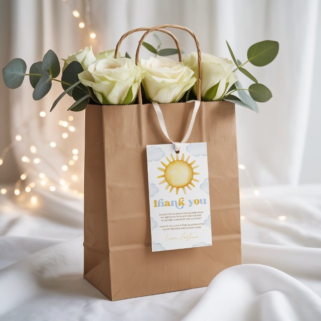Étiquettes-cadeau Sunshine Birthday Favor Tag (Créateur téléchargé)