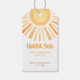 Étiquettes-cadeau Sunshine boho sexe neutre baby shower faveur tag