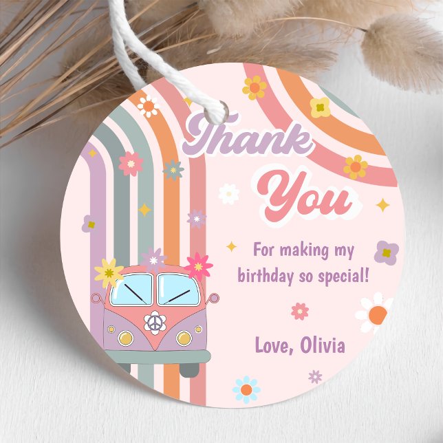 Étiquettes Cadeau Super Rainbow Merci fête d'anniversaire (Créateur téléchargé)