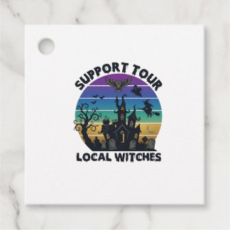 Étiquettes Cadeau Support Tour Local Witches Halloween Haunted House