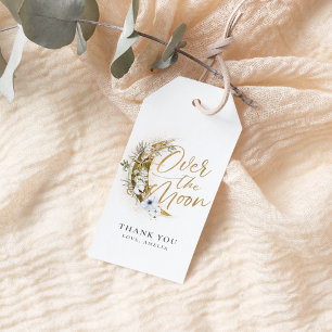 Étiquettes-cadeau Sur la Lune Boho Gold Dust & Nuds