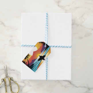 Étiquettes-cadeau Surfeur