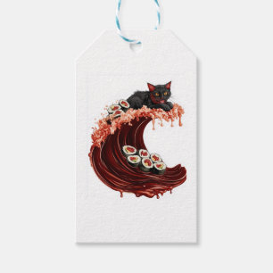 Étiquettes-cadeau Sushi Cat Dreams � Quirky Japonais Nourriture Kitt
