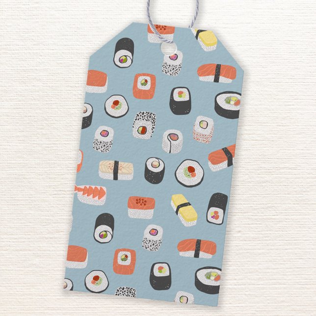 Étiquettes-cadeau Sushi Nigiri Maki (Japanese sushi fun food themed gift tag)