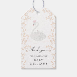 Étiquettes-cadeau Swan Princess Merci Favoriser