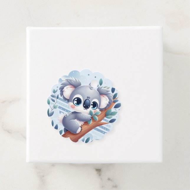 Étiquettes Cadeau Sweet Baby Koala - Favor Tag (En situation)